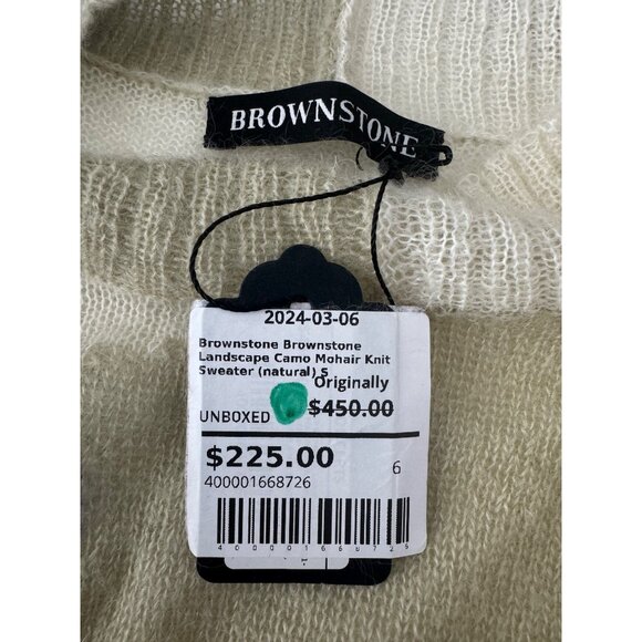 Mens Brownstone Mohair Landscape Sweater Oversized Size 1 XS NWT - Picture 8 of 8